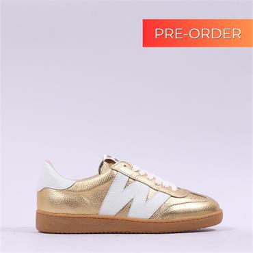 Wonders Nubia Gumsole Laced Trainer - Gold Metallic